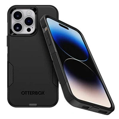 Afbeelding van OtterBox iPhone 14 Pro Max (ALLEEN) Commuter Series Case ZWART, slank en stevig, zakvriendelijk, met poortbescherming