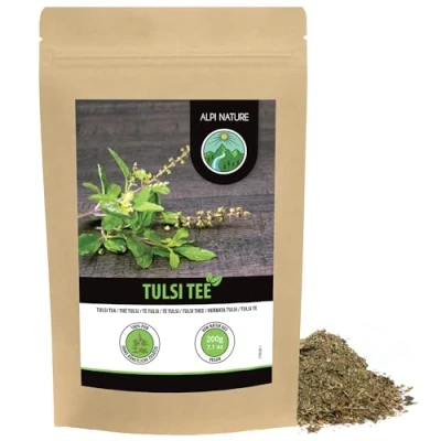 Afbeelding van Alpi Nature tulsi Tea (200 g) gedroogd Indiase basilicum tulseitee gesneden 100% natuurlijk thee zonder additieven
