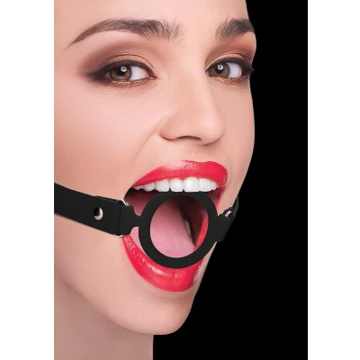 Afbeelding van Silicone Ring Gag with Leather Straps