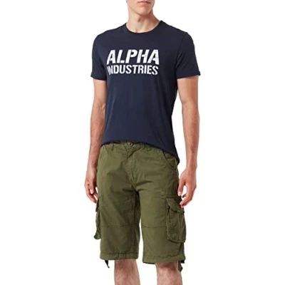 Afbeelding van Alpha Industries JET Shorts, Heren, Maat: 40, Dark oliv