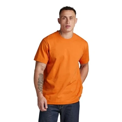 Afbeelding van G Star Essential Loose RN BOXY Tshirt basic, Heren, Maat: Small, Orange