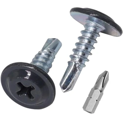 Afbeelding van SKIR&#039;CO (Pack van 50 stuks) Geschilderd 4,2 x 16 mm Zelfborende Schroeven, Phillips Gemodificeerde Truss Head, Plaatwerk Schroef, Wafer Head (50, Antraciet Grijs RAL 7016)