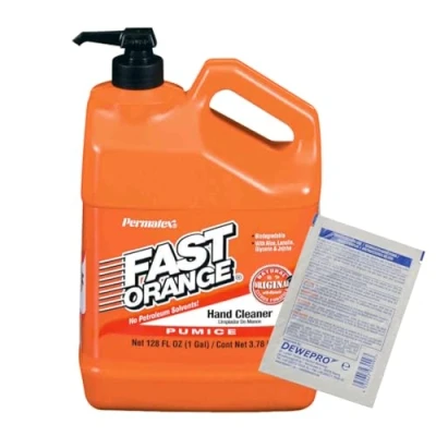 Afbeelding van Fast Orange handwaspasta jerrycan à 3,78 liter met pomp Effectieve reiniging verzorgende ingrediënten incl. 1 St. DEWEPRO SingleScrubs