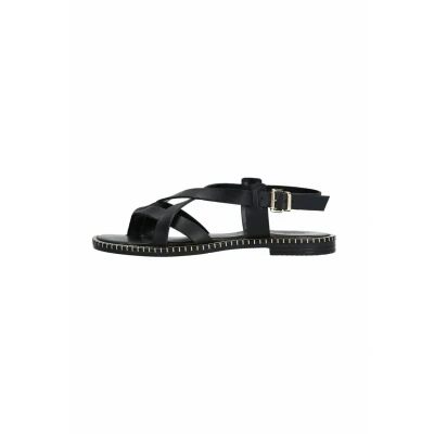 Afbeelding van Sacha Zwarte Platte Sandalen (Maat 36, Leer)