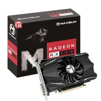 Afbeelding van MAXSUN AMD Radeon RX 550 4 GB GDDR5 Grafische Kaart ITX Computer PC Gaming Videokaart GPU 128 Bit DirectX 12 PCI Express X16 3.0 DVI D Dual Link, HDMI, DisplayPort