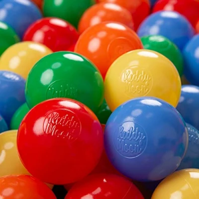 Afbeelding van KiddyMoon 100 ∅ 6cm kinderballen voor bal zwembad speelballen baby plastic ballen made in eu, geel/groen/blauw/rood/oranje