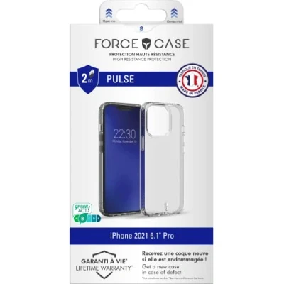 Afbeelding van Coque Renforcée iPhone 13 Pro PULSE Made in France Garantie à vie Transparente Force Case