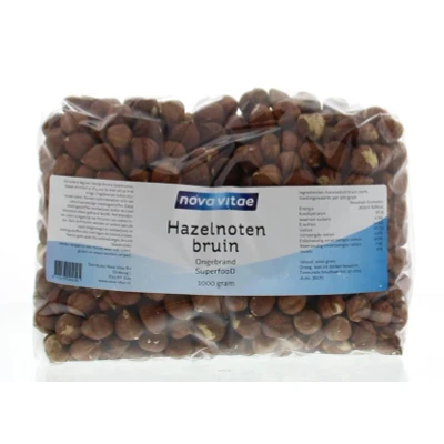 Afbeelding van Nova Vitae Hazelnoten bruin ongebrand raw 1 kilog