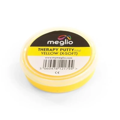 Afbeelding van Meglio Handtherapie, plamuurmassa 57 g, voor revalidatie en revalidatieoefeningen van de hand, krachttraining stressvermindering, variabele weerstand, extra licht, medium hard