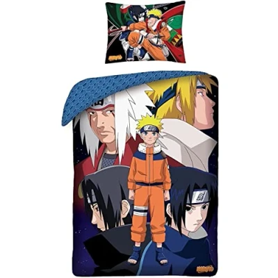 Afbeelding van Halantex Naruto Kinderbeddengoedset, dekbedovertrek 140 x 200 cm + kussensloop 70 90 cm, katoen
