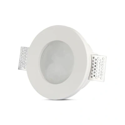 Afbeelding van GIPS Trimless Inbouwspot rond wit met frost glas GU10