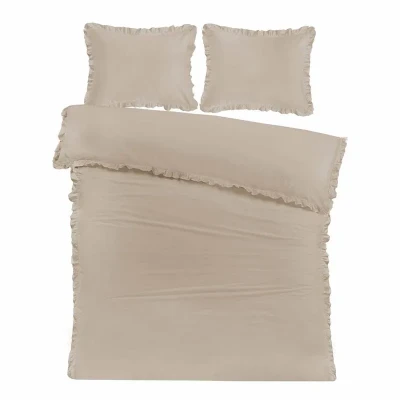 Afbeelding van Papillon Fleur Dekbedovertrek Lits jumeaux 240x200/220 cm Zand