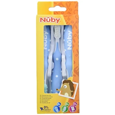 Afbeelding van Nuby Tandenborstelset Blauw 3st