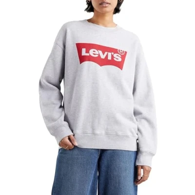 Afbeelding van Levi&#039;s Graphic Standard Crewneck Sweater, Dames, Maat: Small, Heather grey