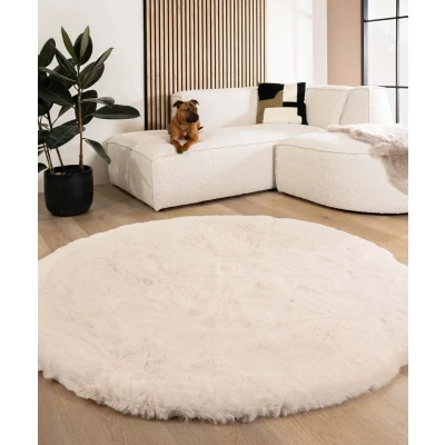 Afbeelding van Fluffy Vloerkleed Rond Comfy Deluxe Crème 200 Cm