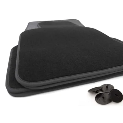 Afbeelding van Vloermatten voor BMW F30 F31 M3 F80 velours automatten originele kwaliteit 4 delig zwart incl. klittenbandbevestiging