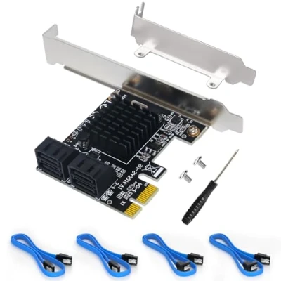 Afbeelding van Ubit uitbreidingskaart, PCIe 2.0 X1 naar SATA III 4 poorts IPFS mijnbouw, PCI E SATA3.0 Uitbreidingskaart voor harde schijf, Desktop 6 GB Interface adapterkaart