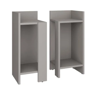 Afbeelding van Vicco LenarNachtkastje 27 x 60 cm Set van 2 Grijs