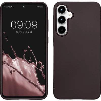 Afbeelding van kwmobile telefoonhoesje geschikt voor Samsung Galaxy A55 5G Hoesje smartphone Back cover in metallic braam