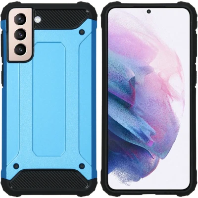 Afbeelding van Samsung Galaxy S21 Plus Hoesje Kunststof iMoshion Hardcase/Backcover Lichtblauw Telefoonhoesje
