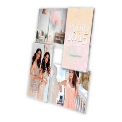 Afbeelding van ZEP Plexiglas Multi Fotolijst Clay voor 4 foto&quot;;s formaat 10x15 (25x25 cm) AP872