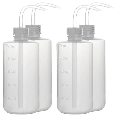 Afbeelding van stonylab Wasfles, 4 Pakken Plastic Knijpwasfles, LDPE met Smalle Mond (500 ml, Pakken)