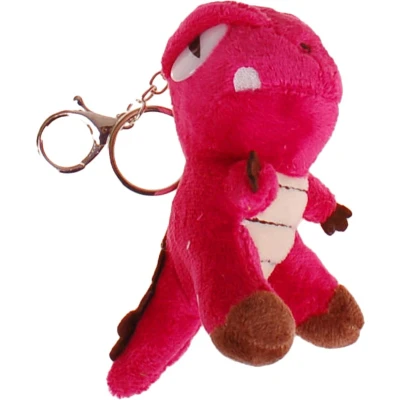 Afbeelding van Tashanger/Sleutelhanger Dino T REX Donkerroze 12x6x4,5cm