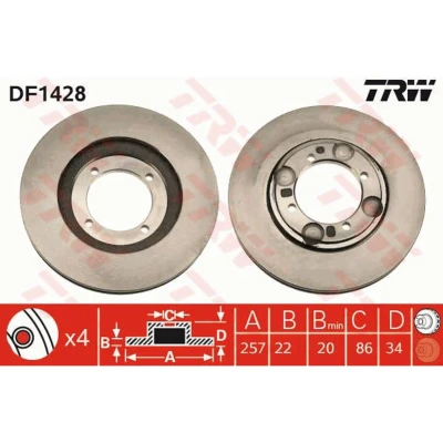 Afbeelding van Trw Remschijf DF1428