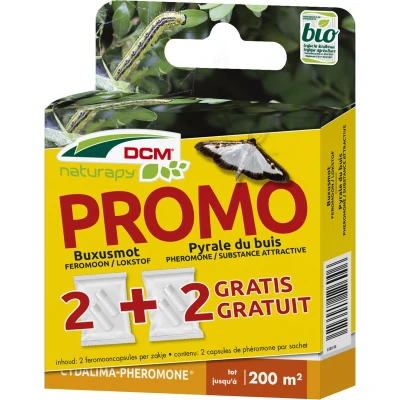 Afbeelding van Dcm Naturapy Cydalima Pheromone (Buxusmot) Insectenbestrijding 2x200 m2