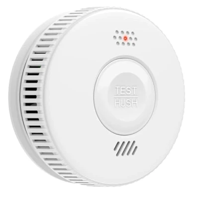Afbeelding van RISOON Rookmelder/brandmelder met 10 jaar batterij, geschikt voor de slaapkamer, brandmelder mute functie EN zelftestfunctie, klein plat design, getest volgens VDs DIN 14604, 1 delige set