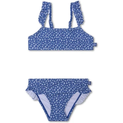 Afbeelding van Swim Essentials Bikini Meisjes Zwemkleding Blauw Panterprint Maat 122/128