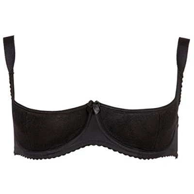 Afbeelding van Cottelli Plus Size Mooi Verfijnd Open Beha met Licht Gevoerde Cups voor een Eerste Klas Uitstraling Maat 90D Zwart