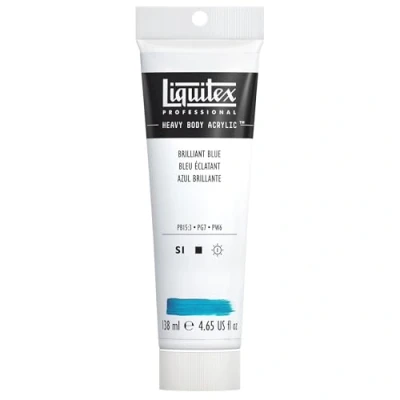Afbeelding van Liquitex 4417570 Professional Heavy Body acrylverf in kunstenaarskwaliteit met uitstekende lichtechtheid en boterachtige consistentie, 138ml Tube, Brilliant Blue