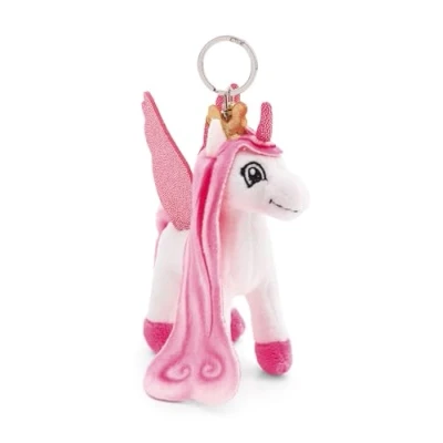 Afbeelding van Sleutelhanger Lissy PONY Eenhoorn Tamani 10 cm wit Metgezel knuffeldierhanger met sleutelring Sleutelhouder voor sleutelkoord, tas, rugzak en meer