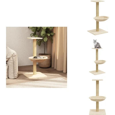 Afbeelding van vidaXL Kattenmeubel met sisal krabpaal 74 cm crèmekleurig