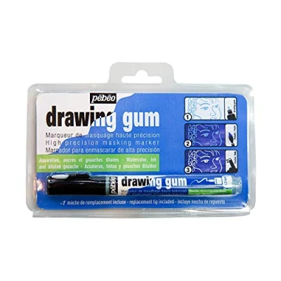 Afbeelding van Pébéo Drawing Gum punt 0,7 mm Marker Vloeibare Aquarel Maskergum mm, Blauw