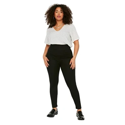 Afbeelding van Trendyol Zwarte Gebreide Legging Met Hoge Taille Tbbss22Ta00002