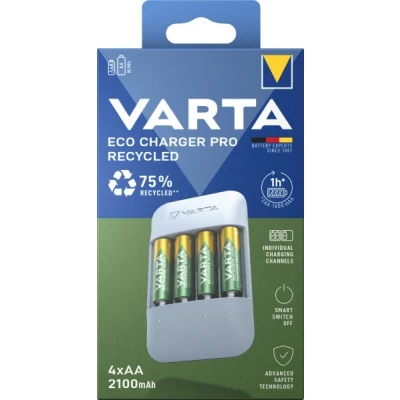 Afbeelding van Eco Charger Pro incl. 4x Gerecycled AA 2100mAh