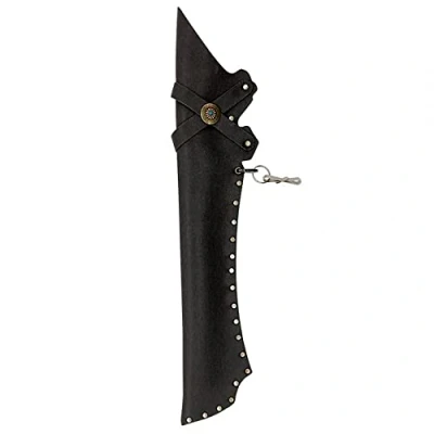 Afbeelding van DONGKER Boogschieten Pijl Quiver, PU Quiver Houder Side Hip Taille Tas w/Riem Clip voor Doel Jacht Veld en Praktijk (zwart)