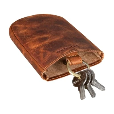 Afbeelding van STILORD &#039;Monty&#039; Sleuteletui Leer met Sleutelhanger en Key Fob Vintage Sleutelmapje Groot voor Vrouwen Mannen Houder in Echt leder, Kleur:kara cognac