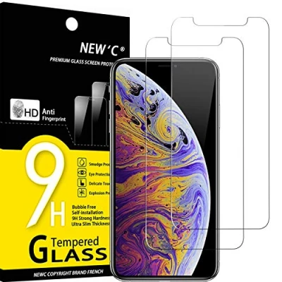 Afbeelding van NEW&#039;C 2 Stuks, Screen Protector voor iPhone XS Max, 11 Pro Max (6.5 Inch), Gehard Glass Schermbeschermer Film 0.33 mm ultra transparant, resistent