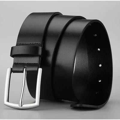 Afbeelding van Luxe Designer Mannen Riem Riemen Heren Broekriemen Zwart 125cm