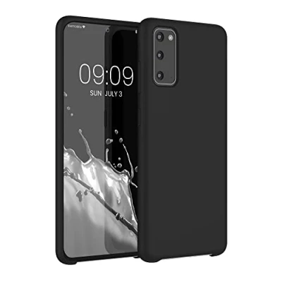 Afbeelding van kwmobile telefoonhoesje geschikt voor Samsung Galaxy S20 Hoesje met siliconen coating Smartphone case in zwart