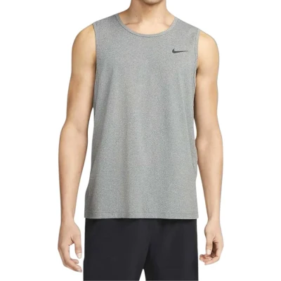 Afbeelding van Nike Performance Hyverse TANK Top, Heren, Maat: Small, Smoke grey heather/black