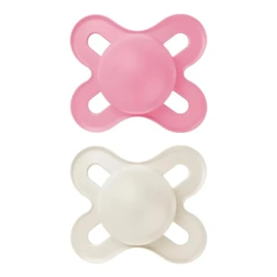 Afbeelding van MAM Original Start fopspeen voor pasgeborenen in set van 2, rubber met fopspeenbox, 0 2 maanden, roze
