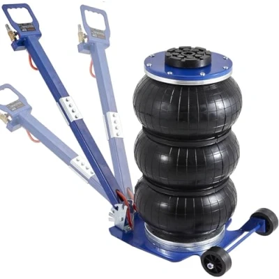 Afbeelding van VEVOR Pneumatische Jack Luchtkrik 6 t, Blauwe Triple Bag 140 450 mm Hefhoogte Zak Luchtkrik, 5 Minuten Luchtkrikken Krikken voor SUV, Truck, Auto etc.