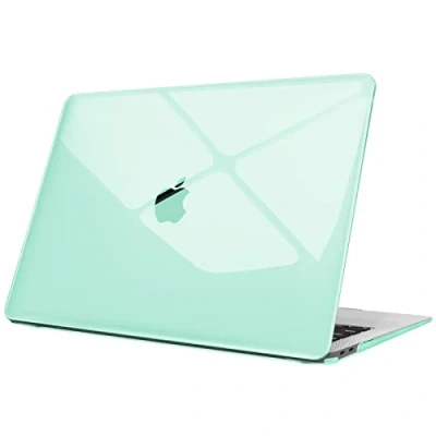 Afbeelding van Fintie Hoes Compatibel met MacBook Air 13 A2337 M1/A2179/A1932 (2018 2020 Laat los), Hoogwaardige Beschermhoes Snap Case 13&quot; Retina Display Touch ID, Groen (Clear)