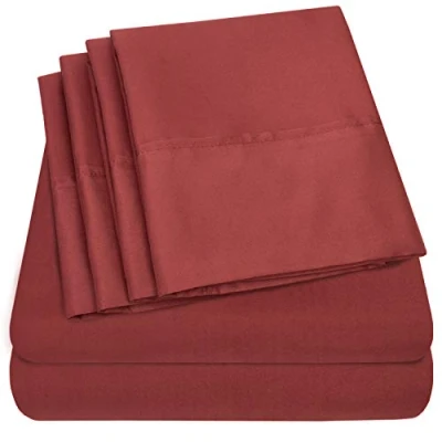 Afbeelding van California Kingsize lakens 6 delig 1500 Supreme Collection fijn geborsteld microvezel diepe zak lakenset beddengoed 2 extra kussenslopen, voordelig, King,