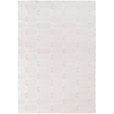 Afbeelding van Buitenkleed Doha Effen Laagpolig Vloerkleed In &amp; Outdoor Creme 240x340 cm Rechthoek Polypropyleen Tapijtenloods