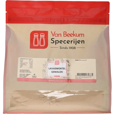 Afbeelding van Van Beekum Specerijen Lavaswortel Gemalen 1 kilo (hersluitbare stazak)